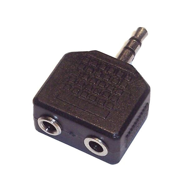 2 X 3.5mm Jacks to 1 X 3.5mm Plug Adapter - Click Image to Close